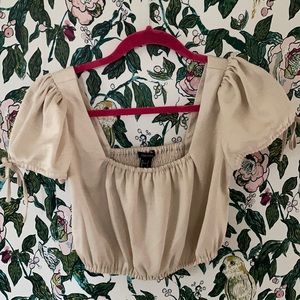 Cropped Silky Satin Cropped Blouse